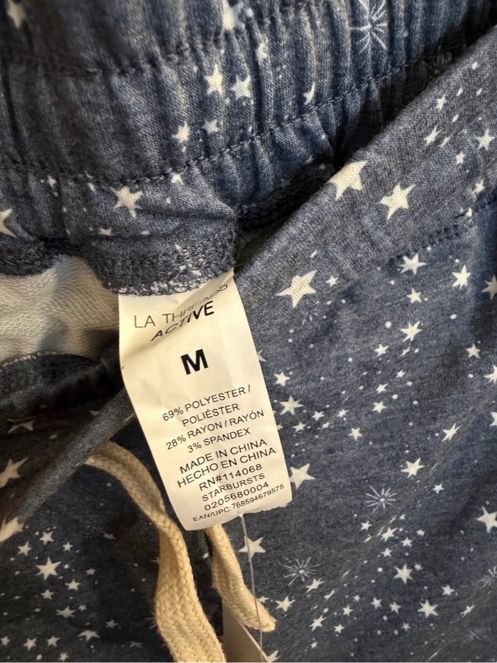 LA Threads Active Navy Star Print Shorts, NWOT, Women’s Medium - Picture 5 of 5